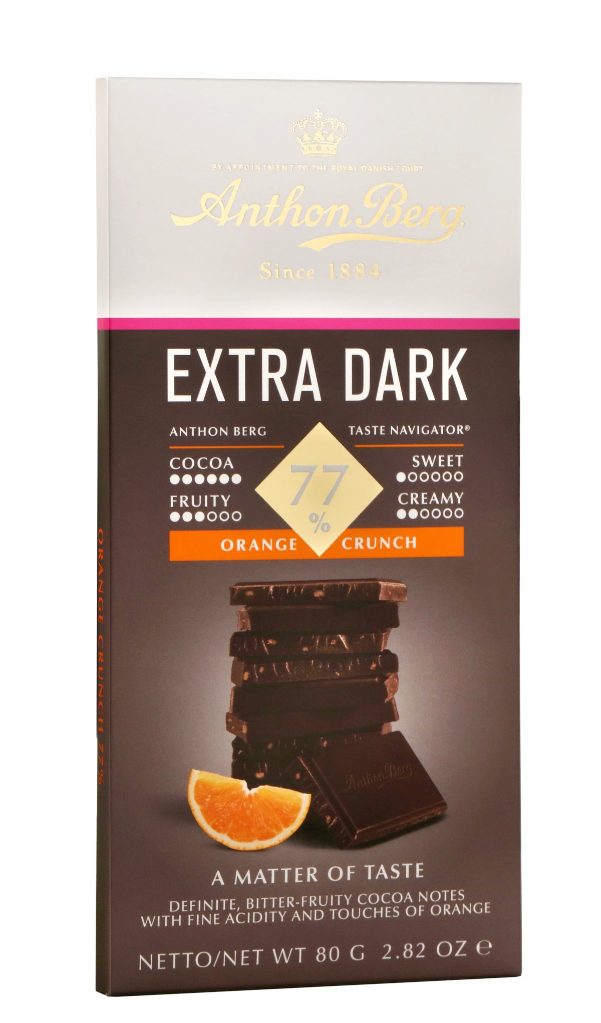 slå Grundlægger Feasibility Anthon Berg Orange Crunch 77 % 80 g - Chokolade - Popup-toms.dk