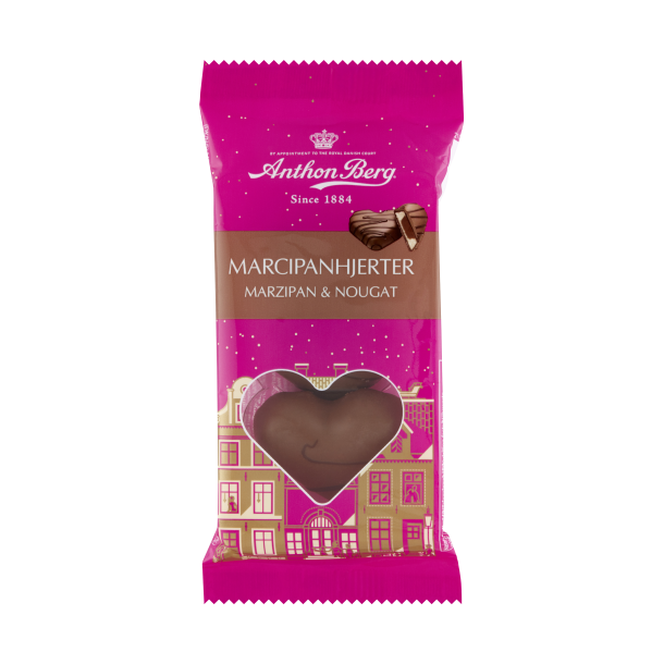 AB Marcipanhjerter med nougat 84g