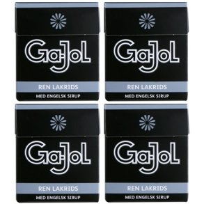 Ga-Jol Sort Ren Lakrids 4 x 23 g